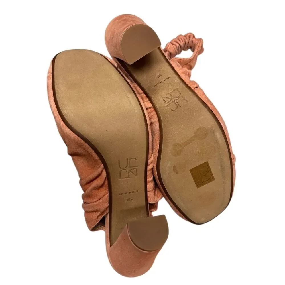 ULLA JOHNSON Lucia Ruched High Heel In Henna NWB Size 39 1/2